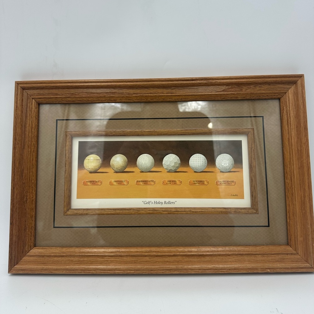 B. Horton “Golf’s Holey Rollers” Framed Matted Print Wood Framed 15.5 X 10”
